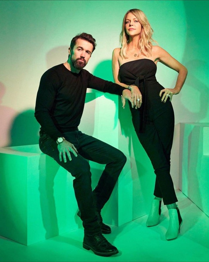 A picture of Rob McElhenney and his wife, Kaitlin Olson.